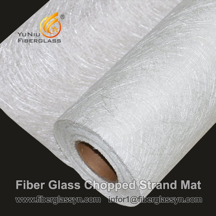Yuniu alta calidad 450g m2 fibra de vidrio chop mat fabricante de esteras de fibra de vidrio empresa para barco